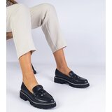 Gemre Black thick-soled moccasins decorated with rhinestones Linsol | Shoptok.si