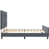  Postelja Temno Siva 180x200 cm Žamet, (22049693) | Shoptok.si
