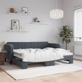 vidaXL Izvlečna dnevna postelja temno siva 90x200 cm žamet Cene