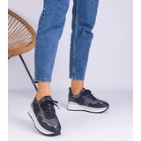 Gemre Black women's sneakers decorated with glitter Nemeles | shoptok.hr