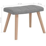  Stolica za ljuljanje s osloncem za noge svjetlosiva od tkanine | shoptok.hr