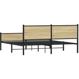 Metalni okvir kreveta bez madraca boja hrasta sonome 160x200 cm | shoptok.hr