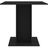  Blagovaonski stol crni 80 x 80 x 75 cm od konstruiranog drva | shoptok.hr