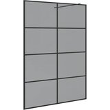  Zid za walk-in tuš Crna 140 x 195 cm Staklo otporno na udarce | shoptok.hr