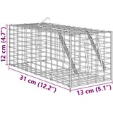 vidaXL Zamka za životinje Zelena 31 x 13 x 12cm Čelik | shoptok.hr