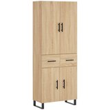  Visoka komoda hrasta sonome 69,5x34x180cm od konstruiranog drva Slike