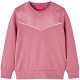 vidaXL Dječja topla majica baršunasta s patchworkom boja maline 92 | shoptok.hr