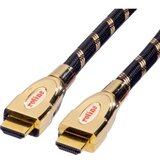 Roline HDMI priključni kabel 1.50 m 11.04.5694 dvostruko zaštićen crna/zlatna [1x muški konektor HDMI - 1x muški konekto Cijene