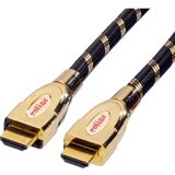 Roline HDMI priključni kabel HDMI-A vtič\, HDMI-A vtič 1.50 m črna/zlata 11.04.5694 #####4K UHD\, dvojno oklopljen HDMI kabel, (20415492) | Shoptok.si