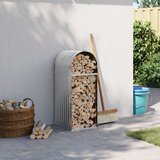 vidaXL Nosilec za polena svetlo sivo 40x45x100 cm pocinkano jeklo | Shoptok.si