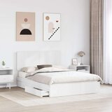  Postelja s shranjevanjem Bela 140 x 200 cm Konstruiran les, (5000105632) | Shoptok.si