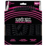 Ernie Ball kabel P06044 - 30FT(9,14m) COILED 6,3mm - 6,3mm instrument spiralni - crna boja u