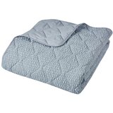 Catherine Lansfield Modro pregrinjalo 220x220 cm Crinkle Seersucker – Cene