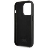 Karl Lagerfeld KLHCP14XFWHK za iphone 14 pro max črna usnjena zaščita - perforated logo | Shoptok.si
