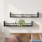  Polica na zidu Zidne 2 pcs Crni hrast 80 x 16 x 14 cm | shoptok.hr