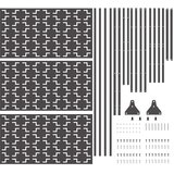  Zaslon za privatnost 100 x 50 x 180 cm Čelik Crna | shoptok.hr