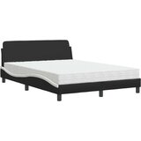 vidaXL krevet s madracem crno-bijeli 140 x 190 cm od umjetne kože | shoptok.hr