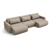 Cosmopolitan Design Svjetlo smeđa sklopiva/s prostorom za odlaganje kutna garnitura (u obliku slova "U") Belfast – | shoptok.hr