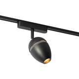 QAZQA Moderni črni reflektor za enofazni tirni sistem vključno z LED - Magnetic Eggy | Shoptok.si