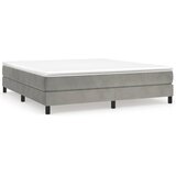 The Living Store Posteljni okvir svetlo siv 160x200 cm žamet - Box Spring Posteljni Okvir, (21488334) | Shoptok.si