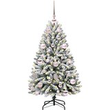 vidaXL Umjetno božićno drvce Zelena i bijela 120 cm PVC i metal | shoptok.hr