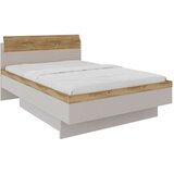 XORA POSTELJA 140 cm x 200 cm , les, leseni material barve hrasta, svetlo siva | Shoptok.si