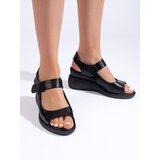 Sergio Leone Comfortable black wedge sandals by | Shoptok.si