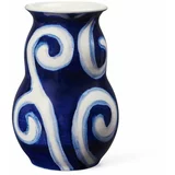 Kähler Design Modra lončena ročno poslikana vaza Tulle –