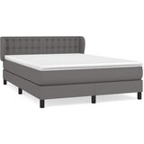  s oprugama i madracem sivi 140x190 cm od umjetne kože | shoptok.hr