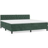 Box spring postelja z vzmetnico temno zelena 200x200 cm žamet, (20901270) | Shoptok.si
