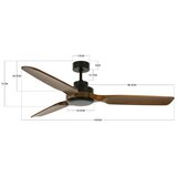  Lucci air 213051 - Plafonski ventilator SHOALHAVEN crna/braon | Eponuda.com