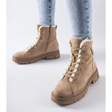 Gemre Pompei insulated beige ankle boots made of eco-suede | Shoptok.si