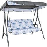 Aga vrtni krevet za ljuljanje MAJKA FLower Blue - siva/cvijet | shoptok.hr