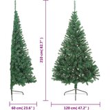  Umjetna polovica božićnog drvca sa stalkom zelena 210 cm PVC | shoptok.hr