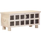  Kutija za pohranu bijela 110x40x45 cm masivno bagremovo drvo | shoptok.hr