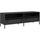 Maison Chic TV omarica - TV enota - Televizijska omarica črna 135x39x43,5 cm hladno valjano jeklo, (21699531) Cene