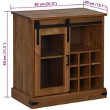 vidaXL Bivak HALDEN z drsnimi vrati 80x40x80 cm Masivni les | Shoptok.si