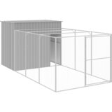  Kućica za pse s igralištem svjetlosiva 214x457x181 cm čelična | shoptok.hr