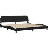  Okvir za krevet s uzglavljem crno-bijeli 200x200cm umjetna koža | shoptok.hr