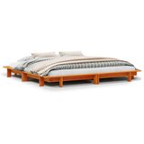 Furnova Posteljni okvir brez vzmetnice vošč. rjav 180x200 cm borovina, (21939420) | Shoptok.si