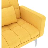 vidaXL kauč na razvlačenje od tkanine žuti | shoptok.hr