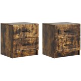  Noćni ormar s ladicama 2 pcs Dimljeni hrast 43 x 34,5 x 44,5 cm | shoptok.hr