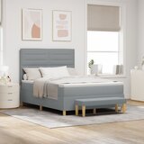 vidaXL Posteljnina z vzmetnico Set 2 Svetlo siva Tkanina 140 x 190 cm Cene