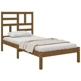  Posteljni okvir medeno rjav iz trdnega lesa 100x200 cm, (20644533) | Shoptok.si