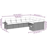  9-dijelni set vrtnih sofa s jastucima bež od poliratana | shoptok.hr