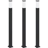  Stupić za svjetlo sa senzorom 3 kom 110 cm crne IP44 | Eponuda.ba