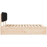  Krevetni okvir s tapiciranim uzglavljem Crna 135 x 190 cm | shoptok.hr