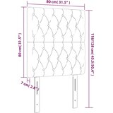  LED uzglavlje tamnosivo 80x7x118/128 cm od tkanine | shoptok.hr