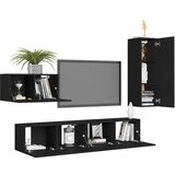  4-dijelni set TV ormarića crni od iverice | shoptok.hr