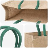  Torbe od jute 10 Prirodna i zelena 42 x 33 x 19 cm 100% Jut Slike
